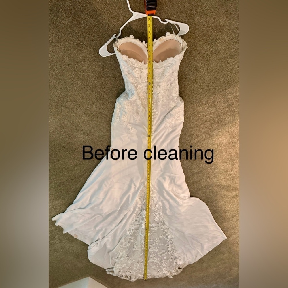 Pronovias Epico Wedding Dress & Veil Sz U. 0. Professionally cleaned & preserved - Picture 8 of 16